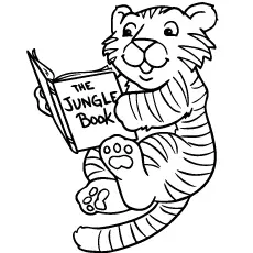 Baby tiger coloring page