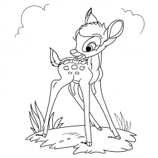 Bambi Deer Coloring Page_image