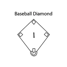 Baseball diamonds coloring pages