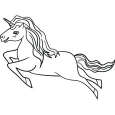 Beautiful White Unicorn coloring Sheet