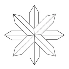 Bullet snowflake coloring pages