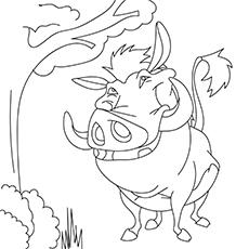 Pumba pig coloring page