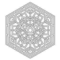 Celtic snowflake coloring pages