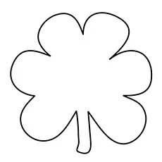 Printable clover leaf coloring pages