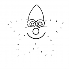 Connect the dots for a star coloring page