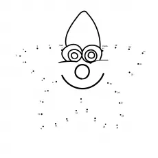 Connect the dots for a star coloring page