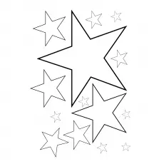 Simple star coloring page