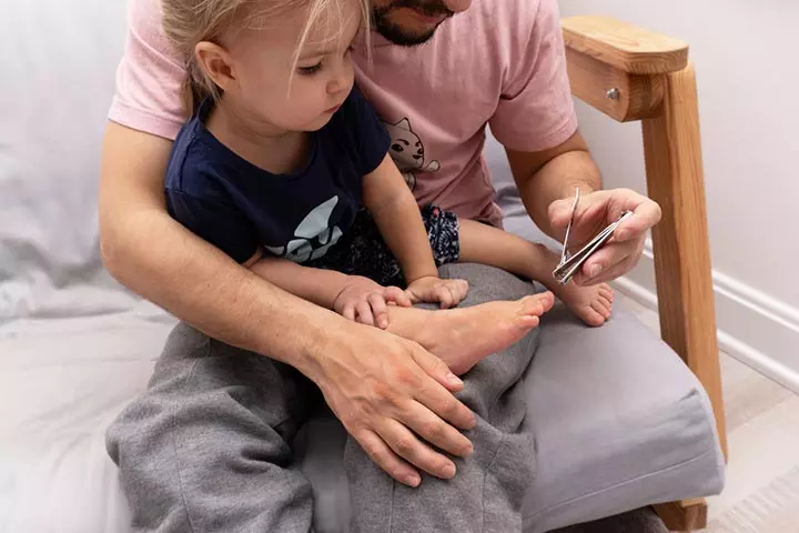 Cut their toenails straight across to prevent ingrown nails.