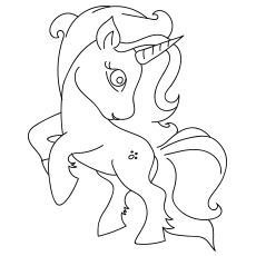 Cute pony unicorn coloring pages