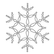 Dendrite snowflake coloring pages