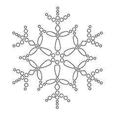 Dendrite snowflake coloring pages