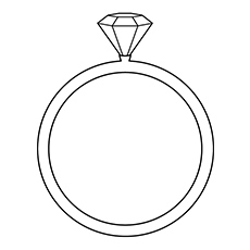 Beautiful ring diamond coloring pages