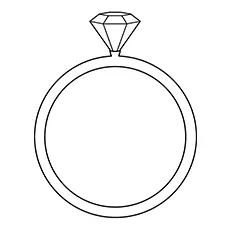 Beautiful ring diamond coloring pages