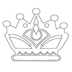 Studded crown diamond coloring pages