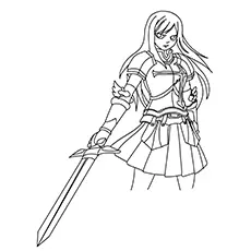 Erza Scarlet, Anime coloring pages