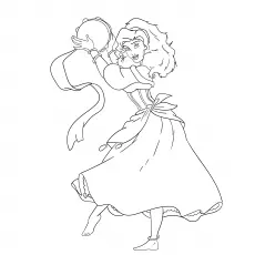 Esmeralda disney princess coloring pages