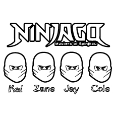 Face covered with Mask of Lego in Ninjago Coloring Pages