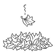 Fall leaves coloring pages