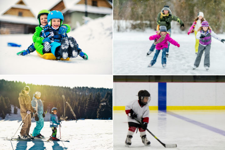Outdoor sports as winter activities for kids