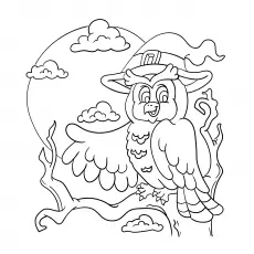 Halloween owl coloring page_image