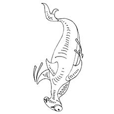 Hammerhead shark coloring page