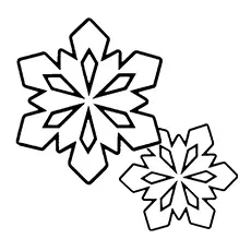 Hexagonal snowflakes coloring pages