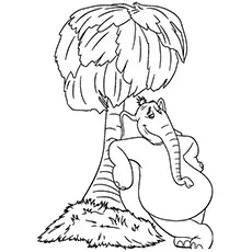 Horton the Elephant by Dr. Seuss coloring page_image