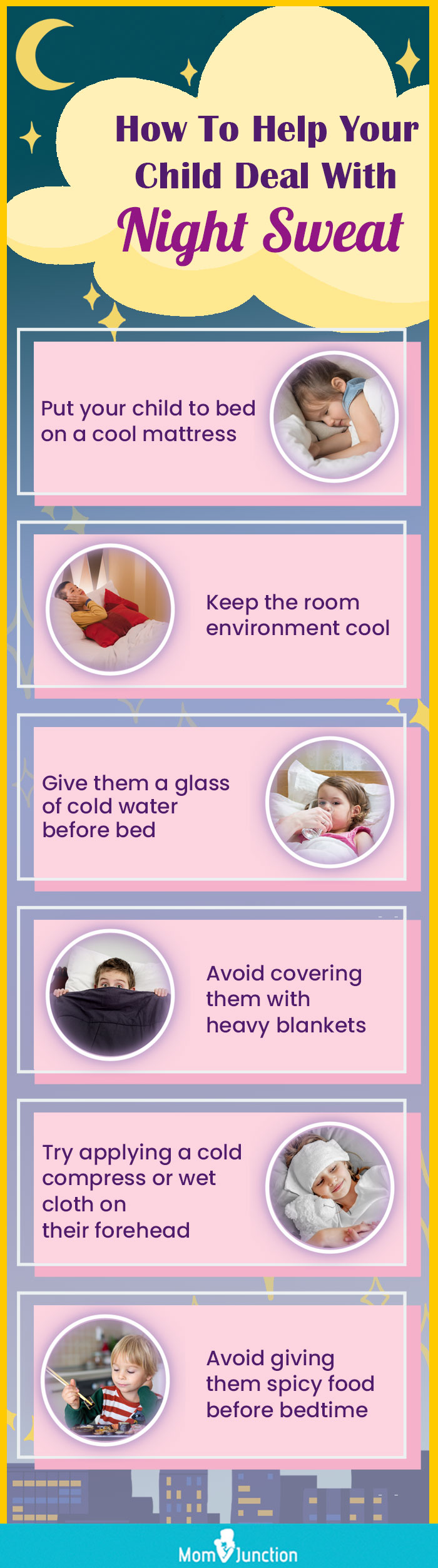 how to help your child deal with night sweat (infographic)