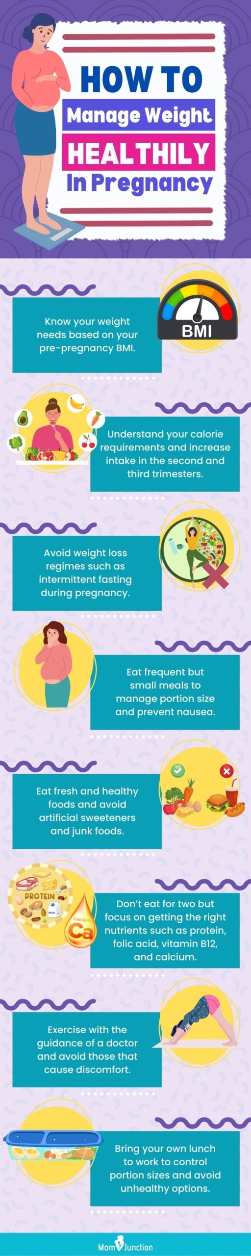 how to manage weight healthily in pregnancy (infographic)