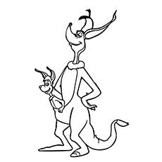 Jane Kangaroo by Dr. Seuss coloring page