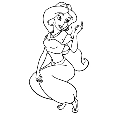 Jasmine disney princess coloring pages