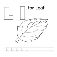 L for leaf coloring pages