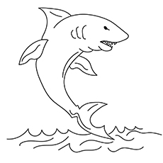 Lemon shark coloring page