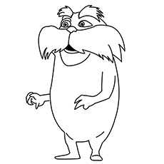 Lorax by Dr. Seuss coloring page