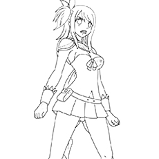 Lucy Heartfilia Coloring Page to Print Free