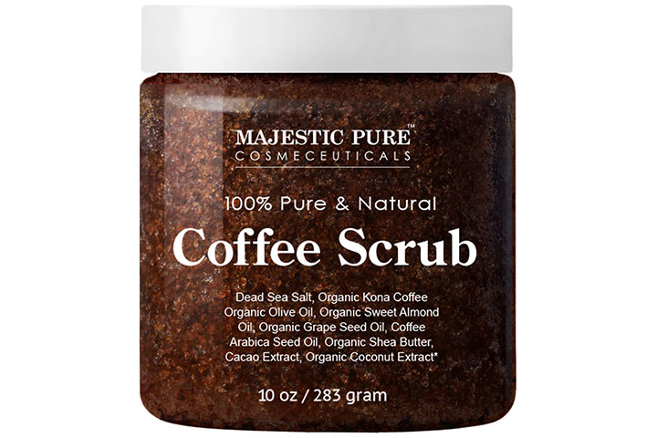  Majestic Pure Arabica Coffee Scrub - All Natural Body Scrub