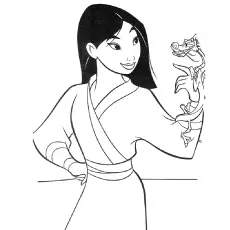 Mulan disney princess coloring pages