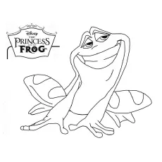 Naveen as a frog, Princess and the Frog coloring page