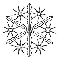 Needle snowflake coloring pages