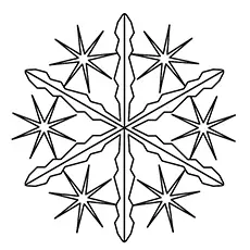 Needle snowflake coloring pages