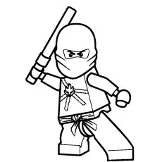 Kai Weapon In Hand Ninjago Coloring Pages