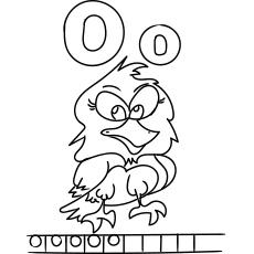 o for owl coloring page