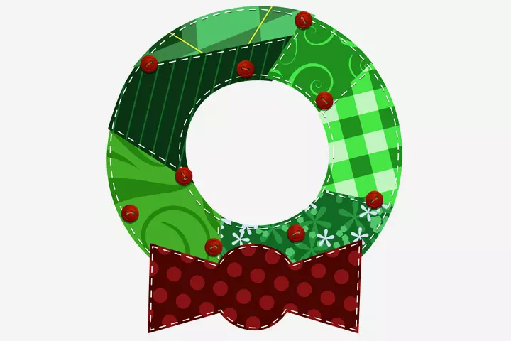 Paper plate wreath Christmas activity for toddlers