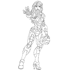 Pepper-Potts Iron Man coloring page