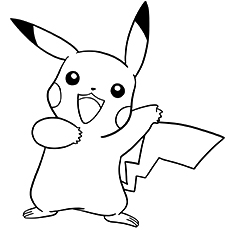 Pikachu, Anime coloring pages