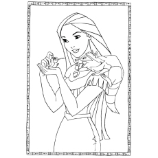 Pocahontas disney princess coloring pages