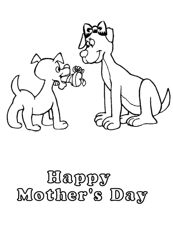 Puppy-Presenting-Flower-To-Mother