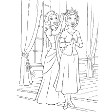 Queen of Maldonia from Princess and the Frog coloring page