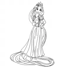Rapunzel disney princess coloring pages