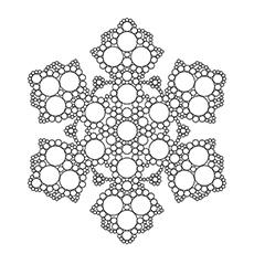 Rimed crystals snowflake coloring pages